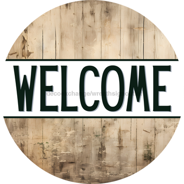 Everyday Door Hanger Welcome Dco - 01398 - Dh 18’ Round Wood